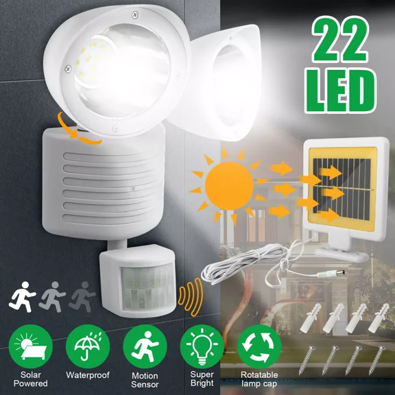 Solar LED Street Light Motion Sensor Remote Control Wall Flood Yard Outdoor Lamp