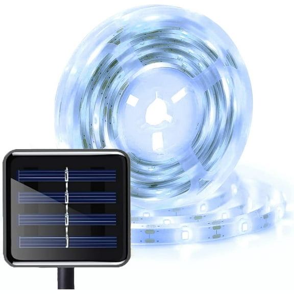 Solar LED Strip Lights Outdoor, 5m 90 LED Flexible Light Strip Waterproof 8 Modes Decorative Rope Lights for Balcony Yard Trees Garden Golf Cart