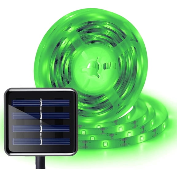 Solar LED Strip Lights Outdoor, 5m 90 LED Flexible Light Strip Waterproof 8 Modes Decorative Rope Lights for Balcony Yard Trees Garden Golf Cart