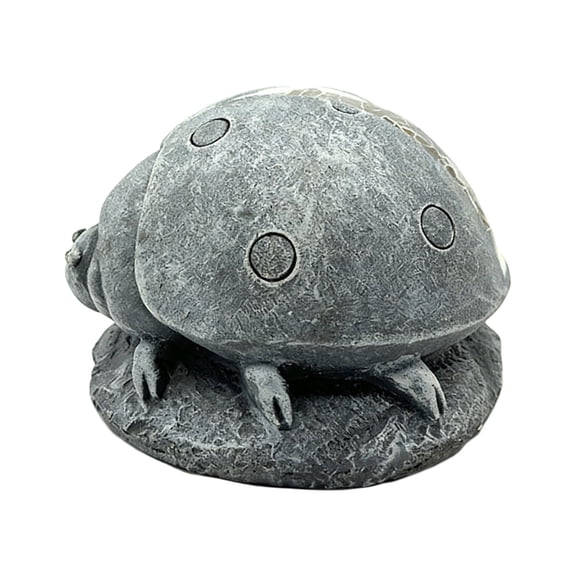 Solar Ladybug Garden Light Stone Effect Statue Waterproof Outdoor Decor Animal Figurine With Led For Yard Pathways Patio Landscapes