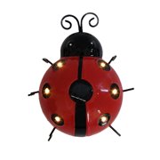 Solar Ladybugs Garden Decor, Waterproof Metal Lady Bugs Cute Wall Art LED Garden Light Outside Decor for Living Room Bedroom Garden Patio Yard Patio Decor