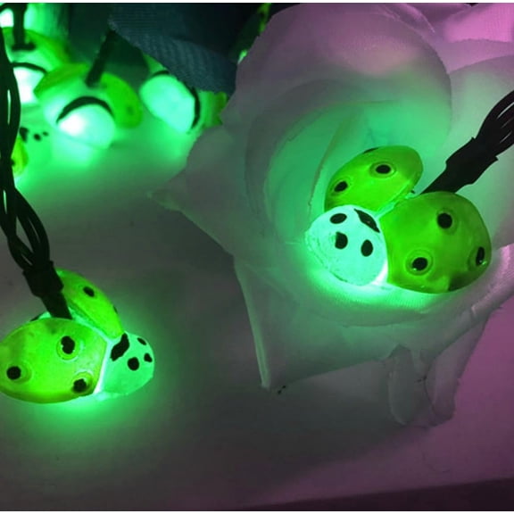 Solar Ladybugs String Lights, 7m 50LED Indoor Fairy Solar Outdoor String Lights Waterproof