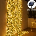 thumbnail image 1 of Solar Lamp Artificial Leaf String Lights LED Solar Powered Fake Ivy String Light Hanging for Home Kitchen Garden Office Wedding Wall Christmas Decor- 2M 20LED, 1 of 14