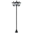 Solar Lamp Post Light with Triple Heads, 72 in Outdoor Street Style for ...