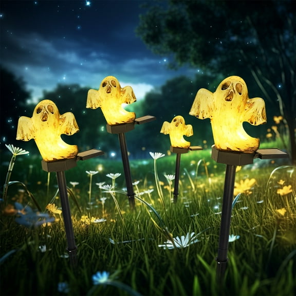 Solar Landscape Lights Lantern Ghost Pumpkin Outdoor Lights Energy Solar, Outdoor Halloween Decorations Lights for Garden Lights Patio