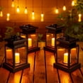 thumbnail image 1 of MEHOOM 4 Pack Outdoor Solar Lanterns Colorful, LED Fairy Lights Hanging Decorative Garden Lights, Waterproof Solar Powered Lights for Patio, Yard, Balcony, Christmas Decorations Outdoor, 1 of 10