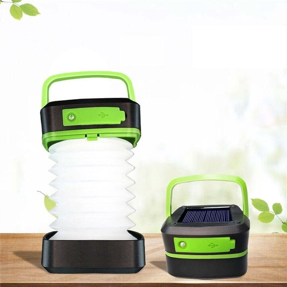 Solar Lantern - Collapsible LED Camping Lantern - Rechargeable Solar - USB Portable Lamp and Phone Charger for Emergency, Power Outage, Hurricane - Tent Lights, Hiking, Backpacking Gear