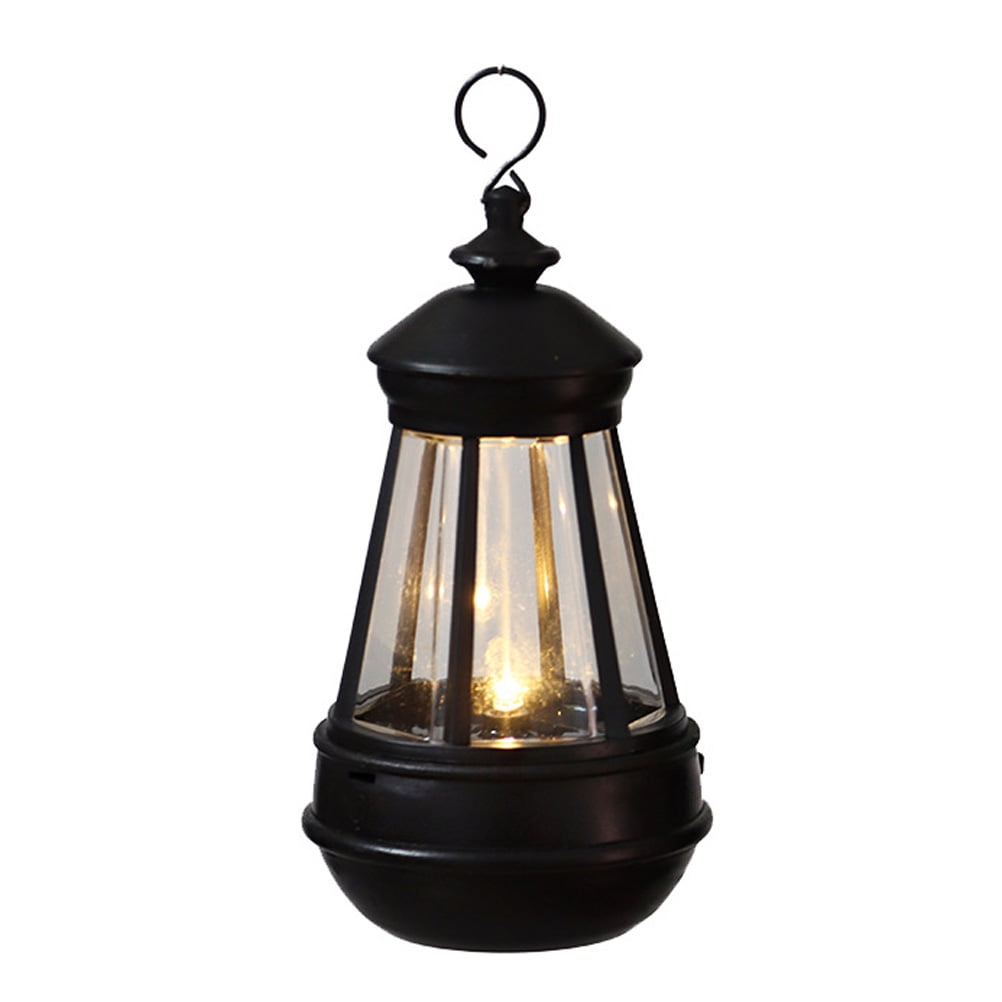 Solar Lantern Exterior Lights Hanging Plastic Decor Outdoor Christmas Decoration Outdoors Waterproof Lighting