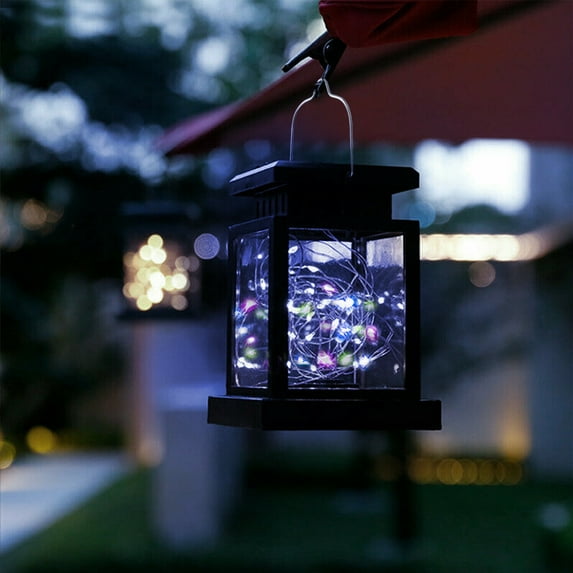 Solar Lantern Hanging Light LED Waterproof Lawn Yard Garden Lamp Halloween Decor