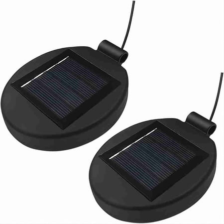 Solar Lantern Light Replacement Top,LED Solar Panel Lantern Lid Lights Replacement Part for Outdoor Flower DIY Solar Flower Lights Garden Patio Decor (2PCS)