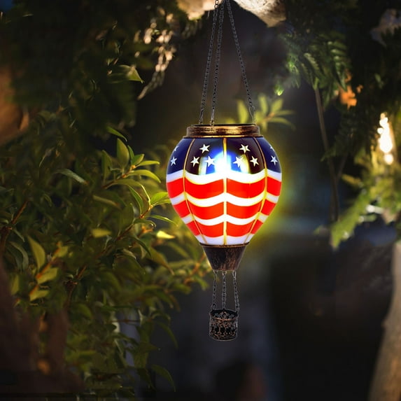 Solar Lantern Outdoor Hanging Light | Flickering Flame Effect | Polypropylene Rattan Construction | Solar-Powered with Light Sensor | Hook for Patio Garden Yard Decor | 14x14x48cm | Warm Ambient