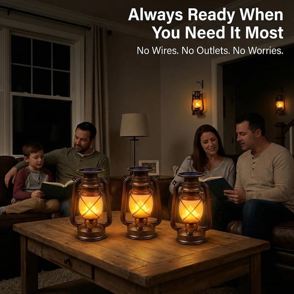 Solar Lantern Outdoor Hanging Solar Lights Dancing Flame Led Waterproof Camping Lamps, Landscape Decor for Table  Garden Yard Pathway Porch 2 Pack