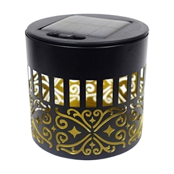 Solar Lantern Outdoor Hanging, Waterproof Metal Lamps for Garden Patio Yard, Decorative Ambient Lighting for Courtyard Porch Pathway, Black8.5*8.5*8.5cm