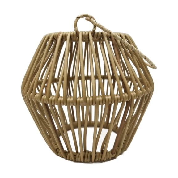 Solar Lantern Outdoor Waterproof Hand-Woven Rattan Light for Patio Enthusiasts with Auto On Off Warm Ambient Glow Ideal for Garden Pathway and Yard Decor