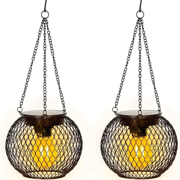 Solar Lantern Outdoor Waterproof, Hanging Solar Lights Outdoor Garden Decorations Decorative Lighting Solar Powered Waterproof Tree Lantern For Garden Yard Patio Pathway