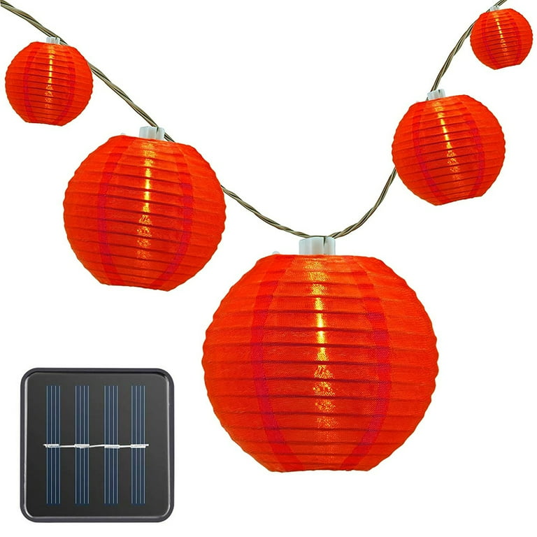 Solar Lantern String Lights Exterior and Interior Decoration Suitable for Garden Home Yard red 5 meters 20 lights Walmart