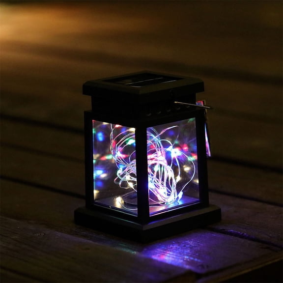 Solar Lanterns Outdoor Hanging Lights, Portable Solar Powered Garden Candle Lighting, Waterproof Decorative Lanterns for Patio Yard Pathway Camping