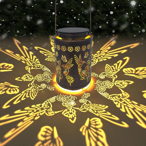 Solar Lanterns Outdoor,   Metal Copper Hummingbird Decor, Romantic  for Her, Valentine's Day, Birthday or Anniversary  for Women, Patio Porch Yard Lighting