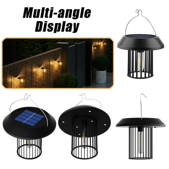 Solar Lanterns Outdoor Waterproof, 2025 Upgraded Bright Hanging Solar Lights for Outside,Solar Powered Lanterns Lighting LED for Garden Patio Yard Decorative