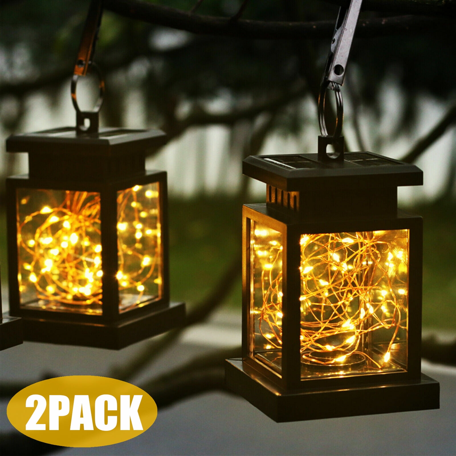 Solar Lanterns Outdoor Waterproof Hanging Solar Lights Outdoor 30 LEDs