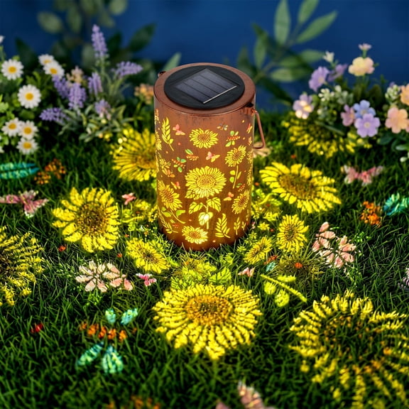 Qoosea Solar Lanterns Outdoor Waterproof, Colorful LED Hanging Metal Solar Powered Lights for Garden, Patio, Porch, Yard Decorations for Outside