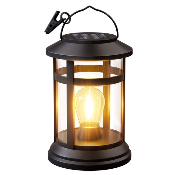 Solar Lanterns Outdoor Waterproof: Hanging Solar Lights for Outside Patio Porch Garden Tabletop Decor - Bright LED Warm White Solar Powered Lighting - Unique Gardening Gifts for Mom