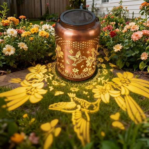 Solar Lanterns Outdoor Waterproof Hummingbird, KagoLing Birthday Gifts for Women Mom Grandma, Garden Decor Hanging Solar Lights Outdoor Metal Lantern Decoration Outside for Yard, Patio, Backyard