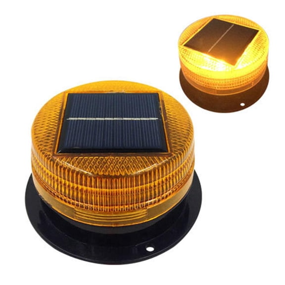 Solar Led Beacon Light Emergency Warning Strobe Light with Magnetic Base, Wireless Waterproof Recovery Beacon Light for Cars Truck Tractors Bus Forklift SUV Construction Vehicle