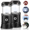 thumbnail image 1 of Solar Led Camping Lantern Flashlight Waterproof Lanterns Collapsible Outdoor Emergency Tent Light - 2 Pack, 1 of 9