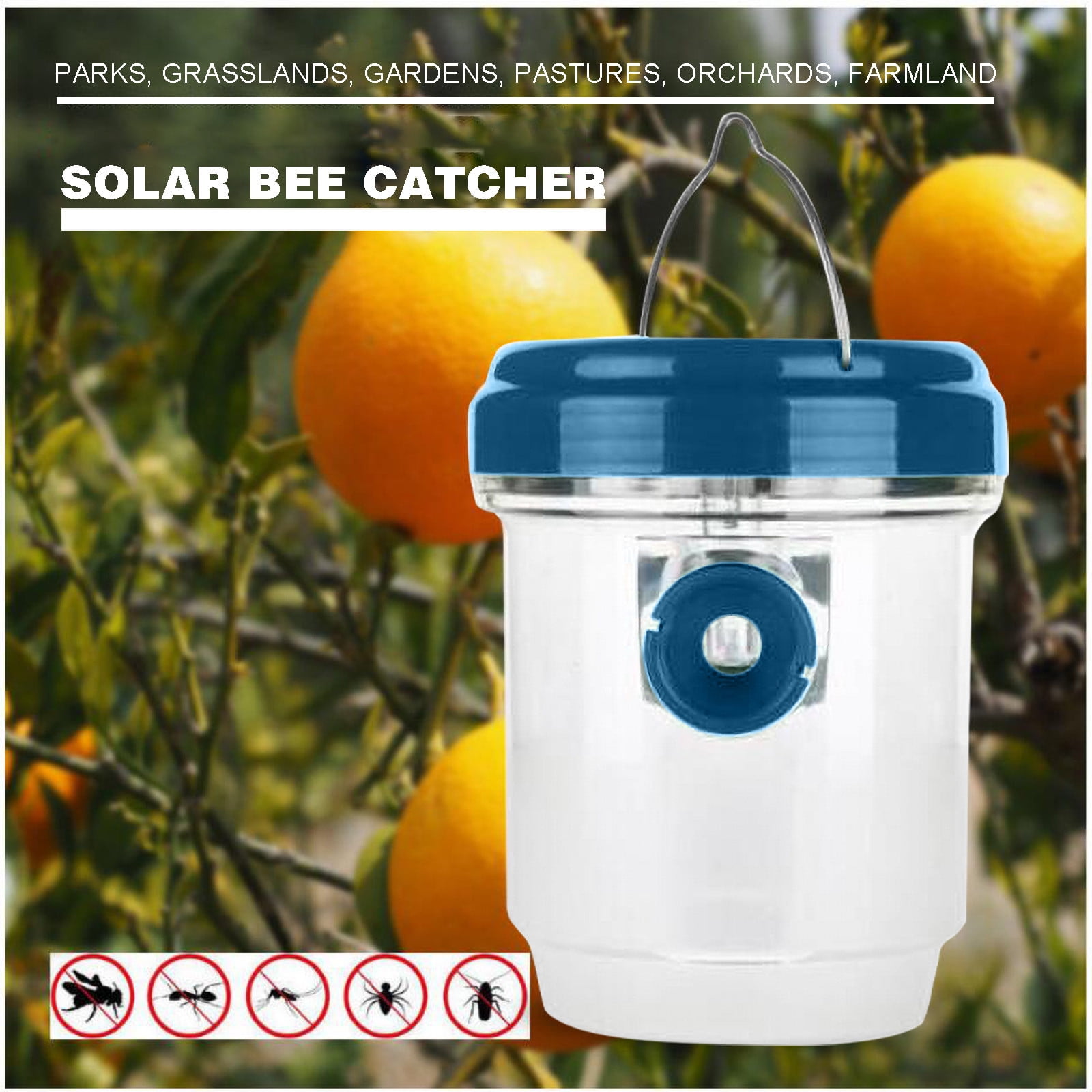 Solar Led Fly Catcher Outdoor Hanging, Mosquito Catcher For Mosquito