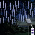 thumbnail image 1 of Solar Led Meteor Shower Light with Remote Control 30cm 8 Tube 288 LEDs Waterproof Hanging Snowfall LED Lights Hanging Falling Rain Lights for Wedding Christmas Garden Tree Home, 1 of 7