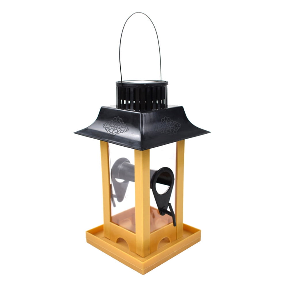 Solar Light Bird Feeder Bird Feeding Station Large Capacity Bird Food