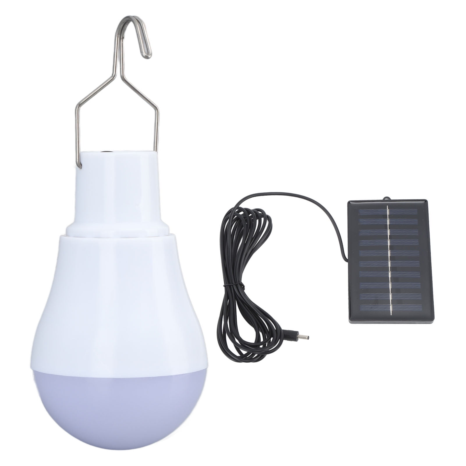 Solar Light Bulb Solar Panel LED Bulb ABS White Light 500mAh Battery ...