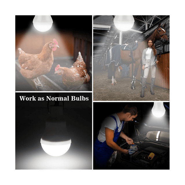 Solar Light Bulbs Rechargeable Indoor/Outdoor LED Solar Lights for