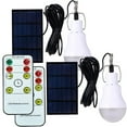 FAMKIT 2 Pack LED Solar Light Bulbs with Timer, Outdoor, Home, Chicken