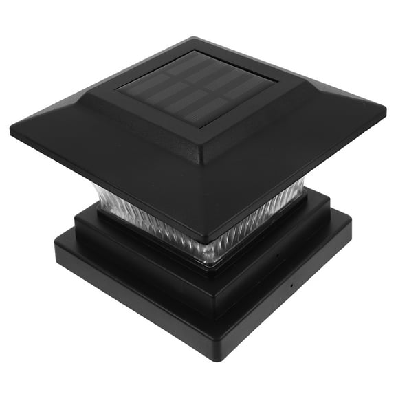 Solar Powered Post Lights for Garden Patio with Battery Black Plastic 6.3 Inches