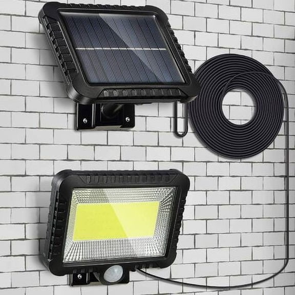 Solar Light Outdoor, 2400mAh 800LM 100 LED Motion Sensor Outdoor Solar Lighting Waterproof Wireless Solar Spot Light Powerful Security for Garden, Fence, Gate, Yard or Entrance