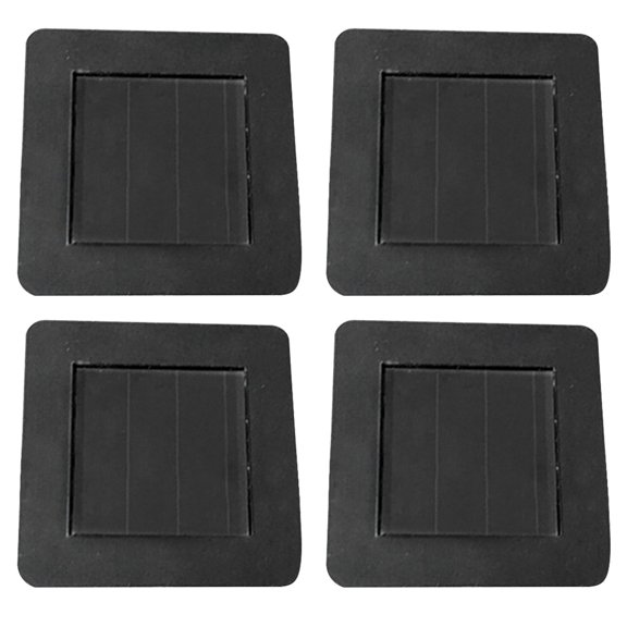 Solar Light Replacement Top: Square Solar Panel with Warm White LED,AA Rechargeable Battery,8+ Hours Working Time,Switch,for Outdoor Lighting,2V/50MA Amorphous Silicon Panel,2/4 Pack