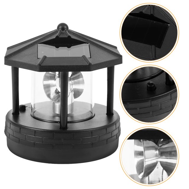 Solar Light Tower Solar Powered Lighthouse Rockery Garden Light Beacon