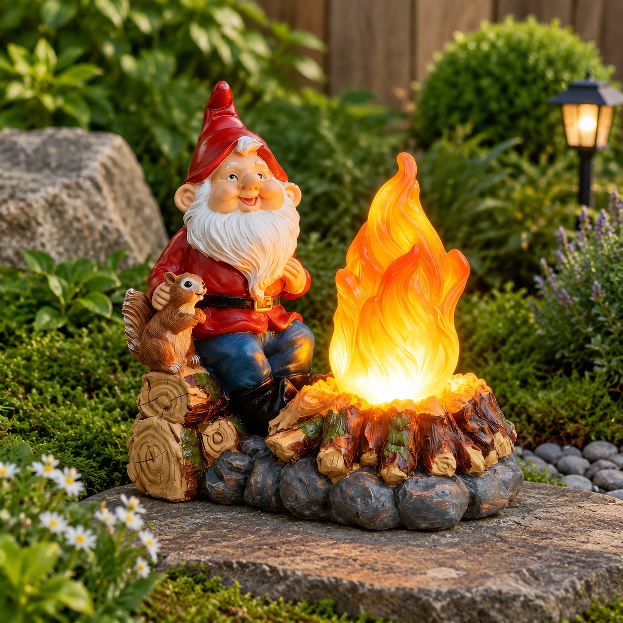 Solar Statue Solar Light-up Garden Statue - Waterproof Outdoor Decor For Yard Porch ...