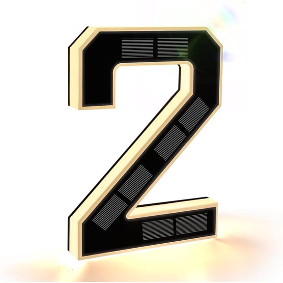 Solar Lighted 9 Inch House Numbers for Outside, Light Up Waterproof LED Address Numbers Signs for Houses, Large Personalized Illuminated Exterior Modern House Numbers Light (2-Black, 9IN)