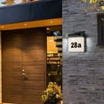 thumbnail image 1 of Solar Lighted Address Sign with LED House Numbers and Letters, Stainless Steel Wall Mount Outdoor Solar Powered House Number Plaque for Yard Street Mailbox, 1 of 7
