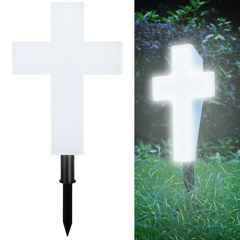 Solar powered cross garden lights hotsell