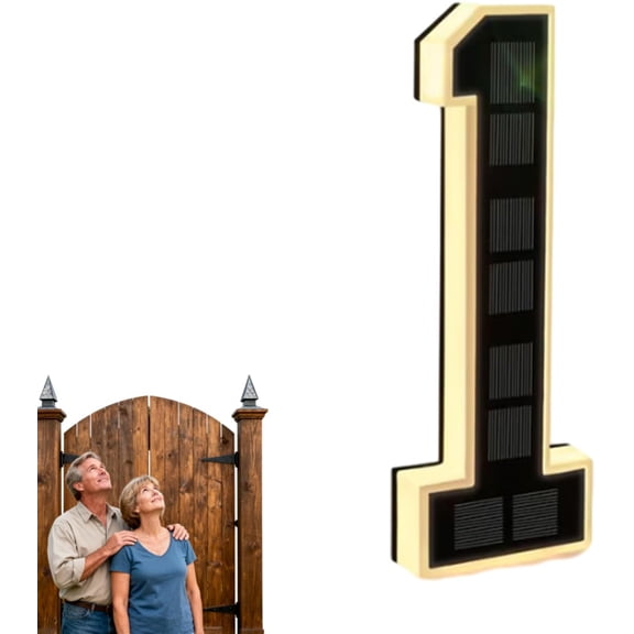 Solar Lighted House Numbers Waterproof LED Address, Solar Address Sign, Upgrade Your Home’s Curb Appeal, Modern LED House Number Light – for Stylish, All-Night Visibility (1)