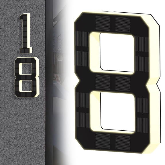 Solar Lighted House Numbers for Outside,Light Up Waterproof Led Address Numbers Signs for Exterior Modern House Numbers Light Under $5 Kilougeis