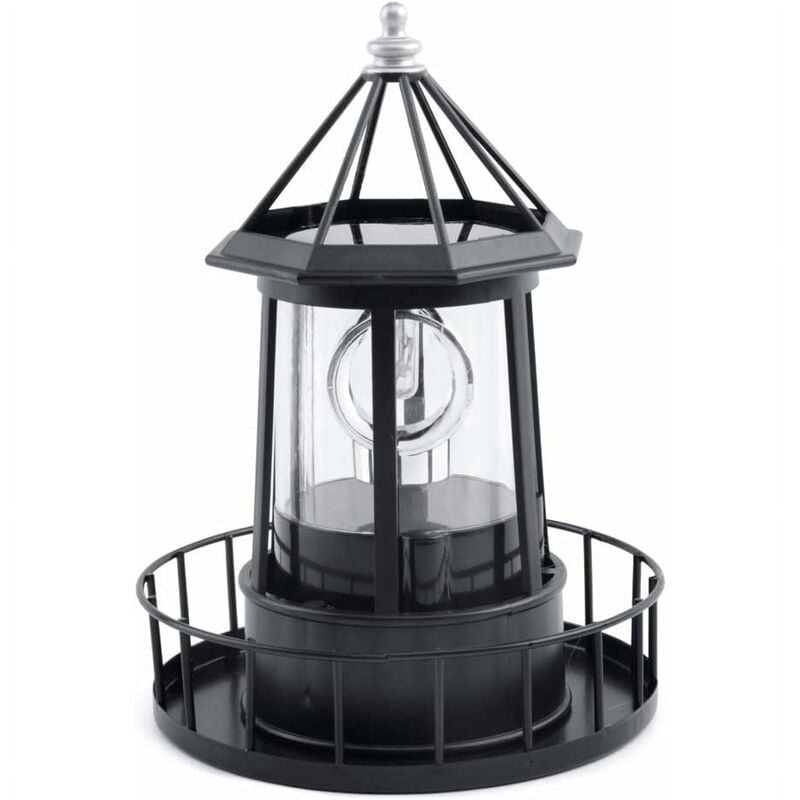 Solar Lighthouse Lamp, Energy Saving 360 Degree Rotating Outdoor Decor ...