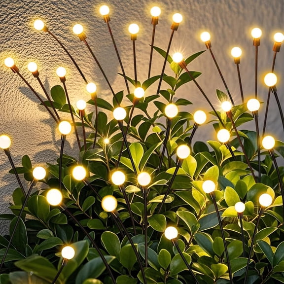 Solar  Lights 16 LED Swaying Outdoor  Decorative Lights for Yard Patio Pathway Lawn Decorations (2 Pack, 8 Heads)