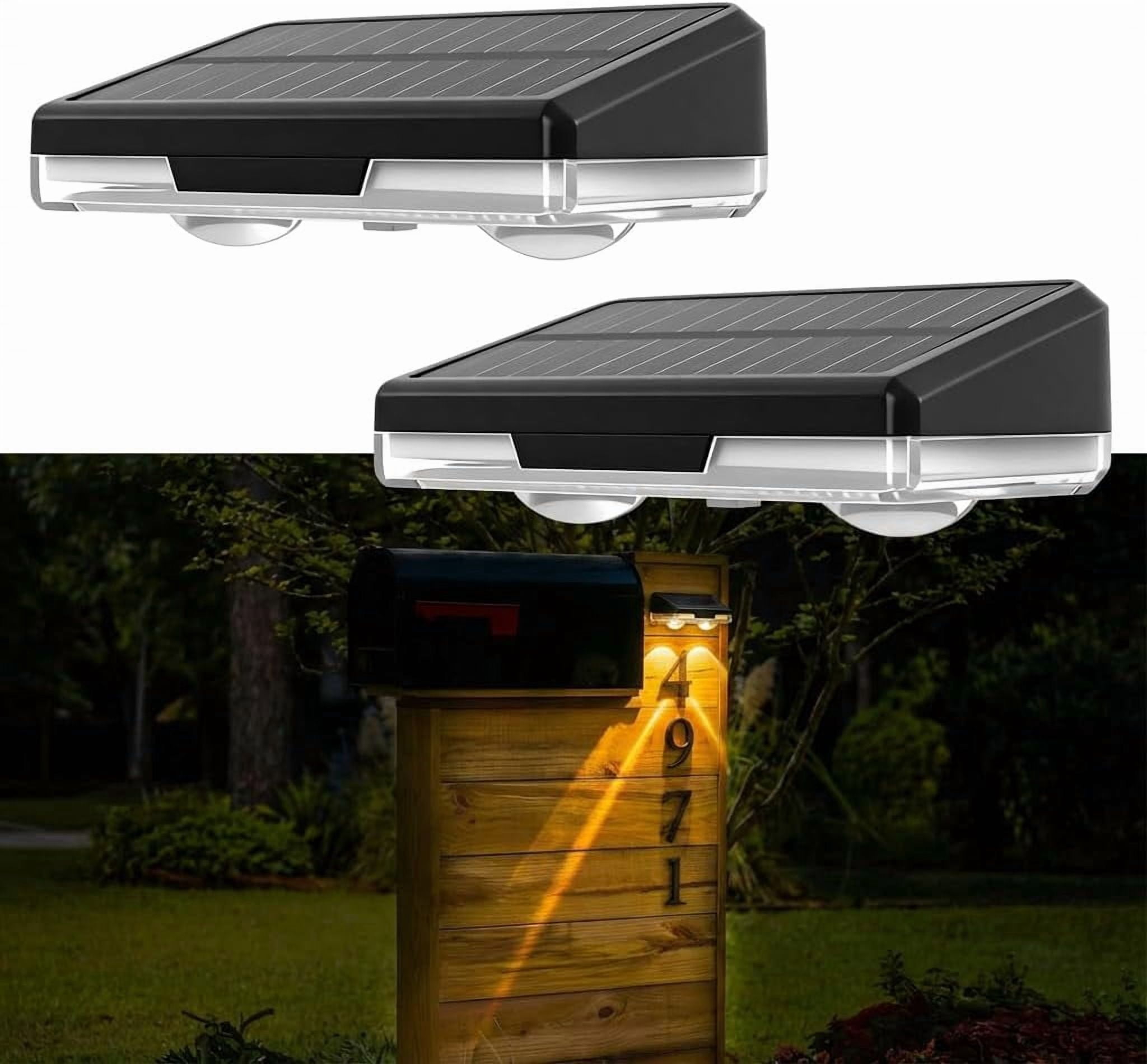 Solar Lights 2 Pack，Outdoor Waterproof House Number Light, Dusk to Dawn ...