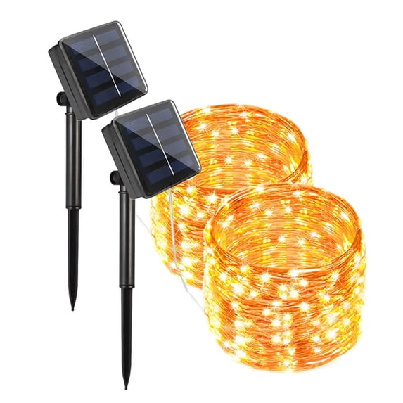 Solar Lights, 4 Pack 22/32M Solar Led Fairy Light Outdoor Festoon Led Waterproof Garland String Lights Christmas Party Garden Solar Lamp Decor
--------
Super Bright & Energy Efficient