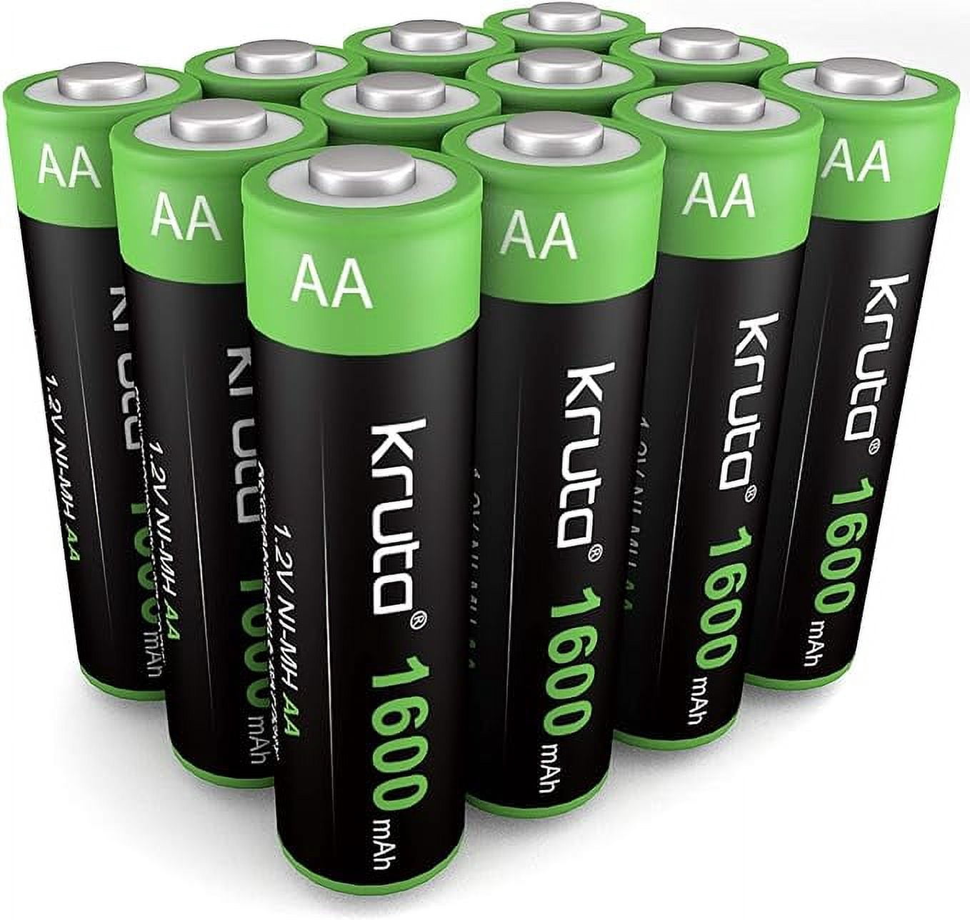 Solar Lights Batteries AA 1600mah High Capacity 1.2V Ni-MH Rechargeable AA Solar Battery for Outdoor Solar Lights, Battery String Lights, TV Remotes, Wireless Mouses, Radio, Flashlight